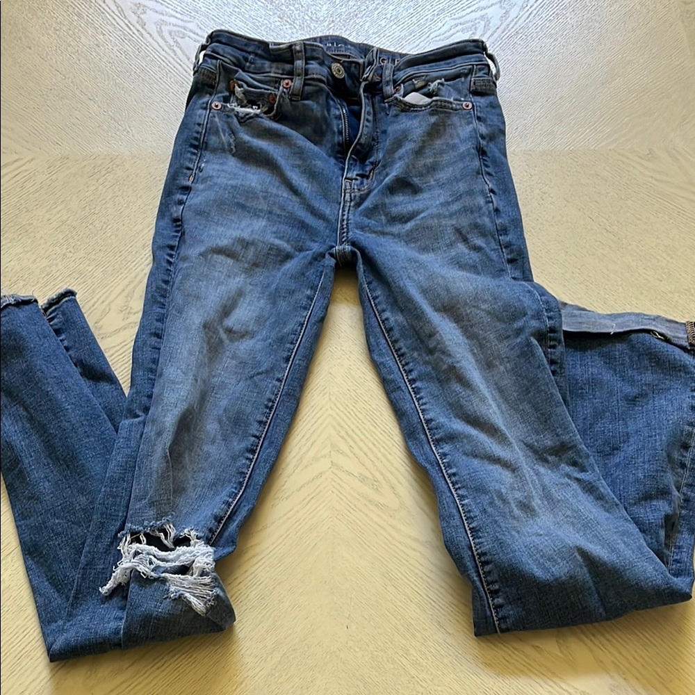 American Eagle Outfitters Blue Ripped Jeans